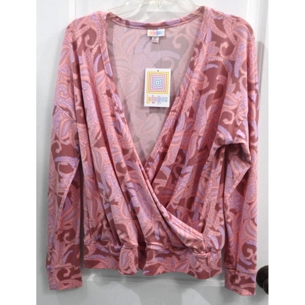 LulaRoe Womens Simply Comfortable Crossfront Blouse Size M